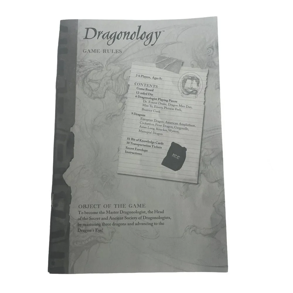 Dragonology 81 Bit of Knowledge‎ Cards & 30 Transportation Tickets Replacement